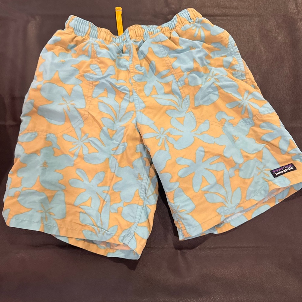 Patagonia Orange and Blue Floral Shorts